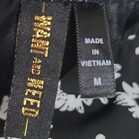 Want & Need Floral Strapless Jumpsuit Black Wide Leg Palazzo Pants Floral Print - Picture 7 of 9